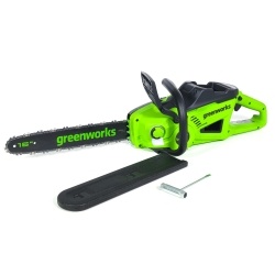Цепная пила аккумуляторная Greenworks Арт. 2008807UB, 40V, 40 см, 2000 Вт, бесщеточная,   c 1хАКБ 4 Ач И ЗУ