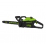 Цепная пила аккумуляторная Greenworks Арт. 2008907UB, 60V, 40 см, бесщеточная, 2500 Вт, с 1хАКБ 4 Ач. и ЗУ