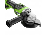 Угловая шлифовальная машина Greenworks GD24AGK2, 24V, бесщеточная, 125 мм, 10500 об/мин, c 1хАКБ 2Ач и ЗУ 2А, сумка (3200207UA)