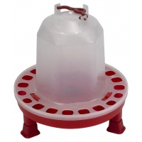 Поилка вакуумная 1,5 л с винтовой пробкой и ручкой на ножках для кур, домашней птицы