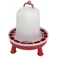 Поилка вакуумная 5 л с винтовой пробкой и ручкой на ножках для кур, домашней птицы