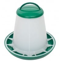 Кормушка бункерная 1 кг пластик с разделительной решеткой зеленая