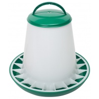 Кормушка бункерная 6 кг пластик с разделительной решеткой зеленая