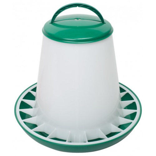 Кормушка бункерная 6 кг пластик с разделительной решеткой зеленая купить в интернет магазине Санрай73