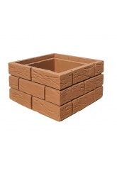 Блок столба наборный 400x400x270 №8 темно коричневый