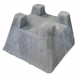 Кросс опора, бетонный блок для фундамента легких конструкций  290х290х190 под 100 брус