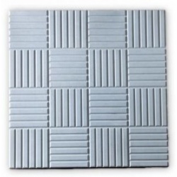 Тротуарная плитка Квадрат "Сеть-паркет" 300х300х30 №0 серый