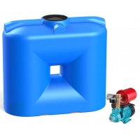 Емкость 500 литров прямоугольная Polimer Group S-500 с насосной станцией Vector Pump PQ 40-SET