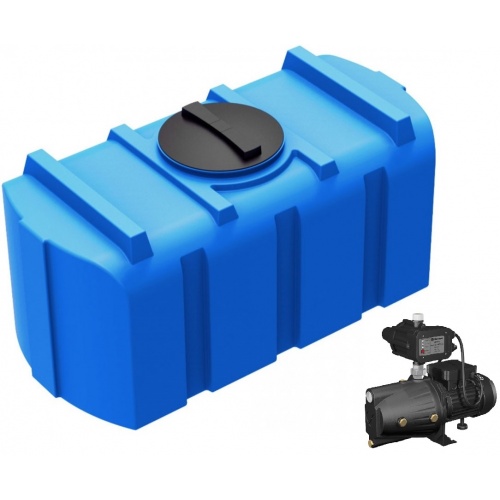 Емкость 300 литров прямоугольная Polimer Group R-300 синяя с насосной станцией Thermex Astra 650 купить в интернет магазине Санрай73