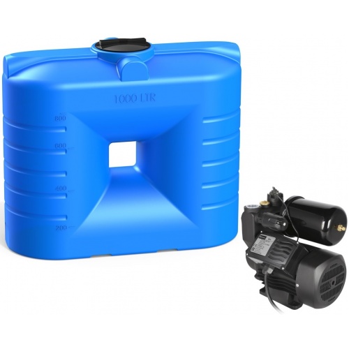 Емкость 1000 литров прямоугольная Polimer Group SN-1000 синяя с насосной станцией Thermex Mira 830 купить в интернет магазине Санрай73