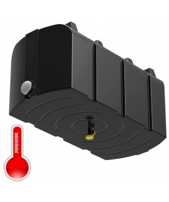 Бак для душа серии "R" 300 л черный с лейкой и подогревом Polimer Group