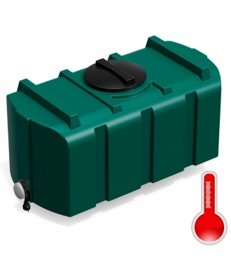 Бак для душа серии "R" 300 л зеленый с лейкой и подогревом Polimer Group