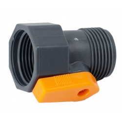 Кран 3/4"нр х 3/4"вр Santrek Aqua пластик