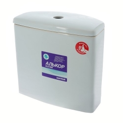 Бачок АЛЬКОР с крышкой, белый (16 см) Santek