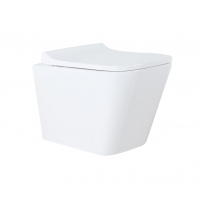 Унитаз подвесной Azario Teramo AZ-0052-UQ, безободковый, торнадо, с сиденьем микролифт