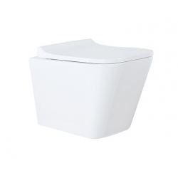 Унитаз подвесной Azario Teramo AZ-0052-UQ, безободковый, торнадо, с сиденьем микролифт