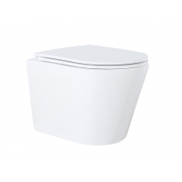 Унитаз подвесной Azario Teramo AZ-0053-UQ, безободковый, торнадо, с сиденьем микролифт