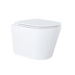 Унитаз подвесной Azario Teramo AZ-0053-UQ, безободковый, торнадо, с сиденьем микролифт