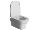 Унитаз подвесной безободковый WAVE STONE сиденье дюропласт, микролифт, белый глянец