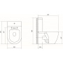 Унитаз-компакт Aquatek ОБЕРОН AQ1273S-00 с сиденьем Soft Close