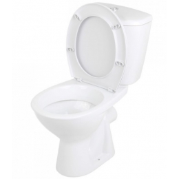 Унитаз-компакт Лобненского завода Универсал NEW 90, горизонтальный выпуск, нижний подвод, сиденье