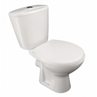 Унитаз-компакт Лобненского завода Универсал NEW 90, горизонтальный выпуск, нижний подвод, сиденье