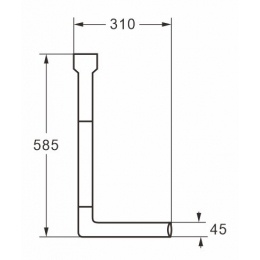 Бачок пластиковый AZARIO 360x126x390 с соединительной трубой, белый