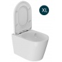 Унитаз подвесной безободковый WAVE KORAL XL TornadoFlush, сиденье дюропласт, микролифт, белый глянец