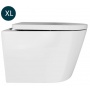 Унитаз подвесной безободковый WAVE KORAL XL TornadoFlush, сиденье дюропласт, микролифт, белый глянец