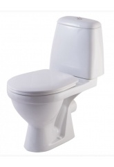 Унитаз-компакт Rosa Премьер белый горизонтальный выпуск, нижний подвод воды