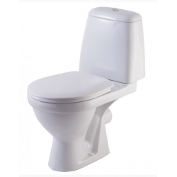 Унитаз-компакт Rosa Премьер белый горизонтальный выпуск, нижний подвод воды