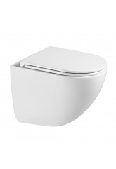 Унитаз Lemark GLAZER подвесной, безободковый с сиденьем микролифт,смыв вихревой Торнадо 3.0, белый