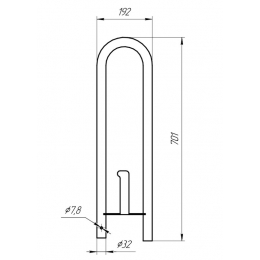 Поручень настенный откидной для санузла