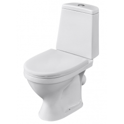 Унитаз-компакт Santeri Прайм белый, сиденье, 2 режима, антивсплеск, косой выпуск, г.Воротынск