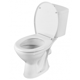 Унитаз-компакт Santeri PRO белый, антивсплеск, прямой выпуск, арматура, сиденье, г.Воротынск