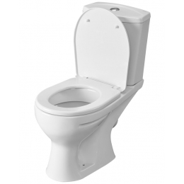 Унитаз-компакт Santeri Ультра белый, антивсплеск, косой выпуск, арматура, сиденье, г.Воротынск