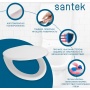 Сиденье для унитаза Santek ЛИГА полипропилен, пластиковые петли