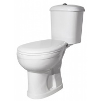 Унитаз-компакт Оскольская керамика Дора, белый, 1 режим, сиденье, горизонтальный выпуск, гофра