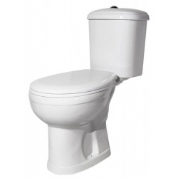 Унитаз-компакт Оскольская керамика Дора, белый, 1 режим, сиденье, горизонтальный выпуск, гофра