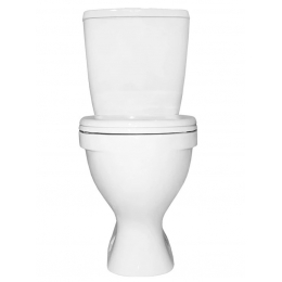 Унитаз-компакт Sanita Эталон Стандарт, косой выпуск, сиденье полипропилен, 1 кнопка