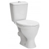 Унитаз-компакт Sanita Эталон Стандарт, косой выпуск, сиденье полипропилен, 1 кнопка