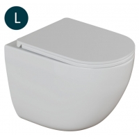 Унитаз подвесной безободковый WAVE SUNSET Tornado сиденье дюропласт, микролифт, быстросъем, белый