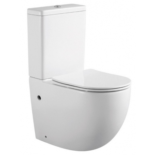 Унитаз-компакт Aquatek Европа AQ2903-00 с бачком и микролифтом, безободковый купить в интернет магазине Санрай73