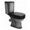 Унитаз-компакт Rosa Уют черный, сиденье полипропилен, нижний подвод, смыв двухрежимный