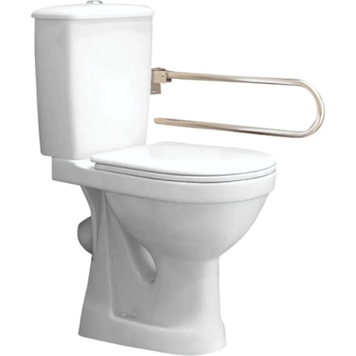 Унитаз-компакт Персона белый КОМФОРТ (с откидным нержав. поручнем) Ст. Оскол купить в интернет магазине Санрай73