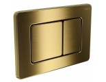 Панель смыва Aquatek нержавеющая сталь, покрытие PVD Титановое золото матовое, клавиши квадрат