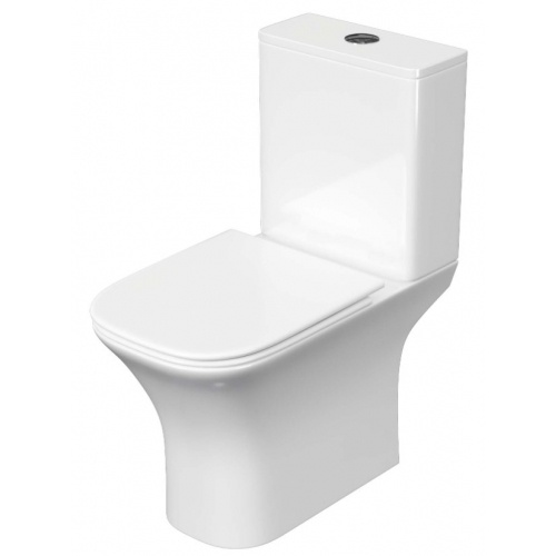 Унитаз-компакт Aquatek Optima Square с сиденьем микролифт, быстросъем купить в интернет магазине Санрай73