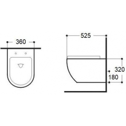 Унитаз Basardo подвесной, безободковый с сиденьем микролифт, белый