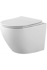 Унитаз Basardo подвесной, безободковый с сиденьем микролифт, белый