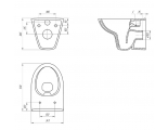 Унитаз подвесной Cersanit Parva Clean On безободковый с крышкой-сиденьем микролифт